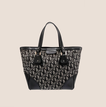 CHRISTIAN DIOR 2005 NAVY TROTTER TOTE BAG