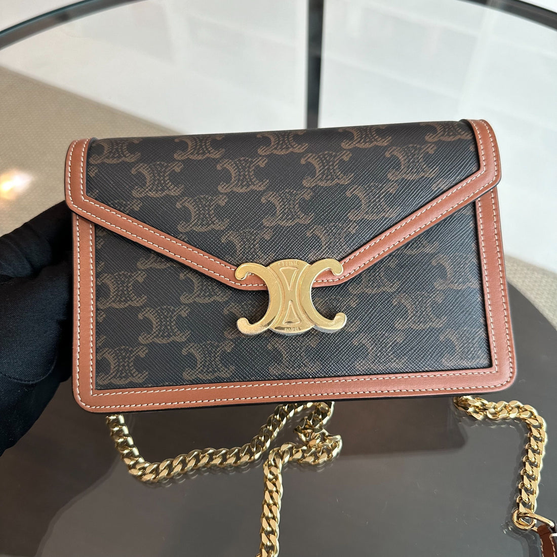 *Full Set* Triomphe Envelope WOC Wallet On Chain Coated Canvas