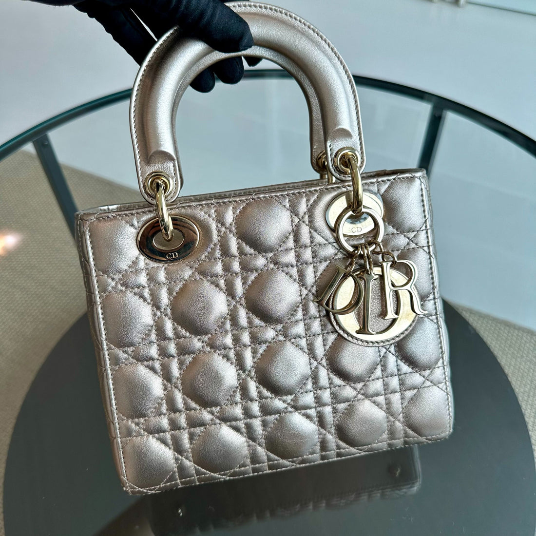 *Full Set* Lady Small My ABC Lambskin Metallic Gold LGHW