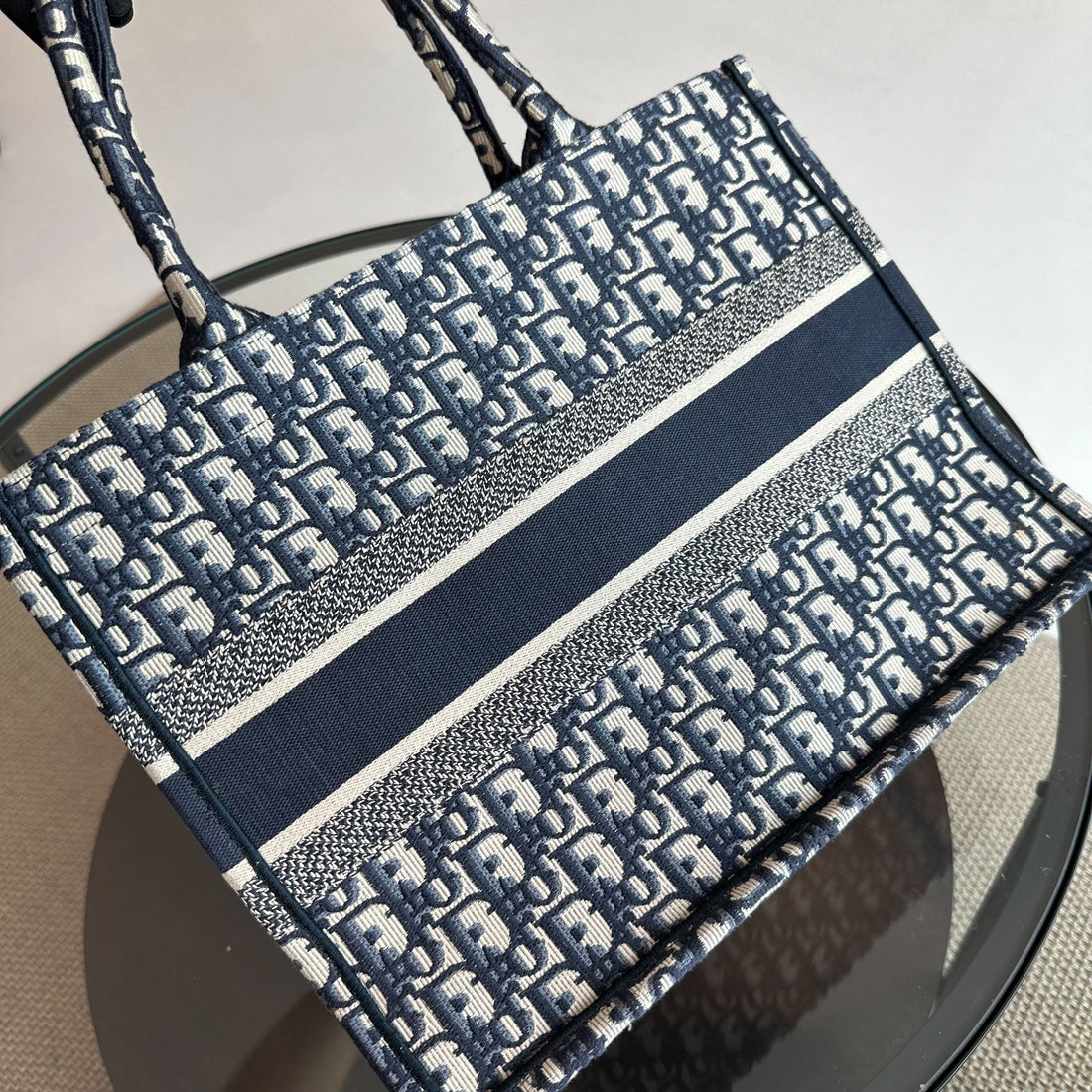 *Full Set, Receipt* Book Tote Medium Oblique Canvas Blue