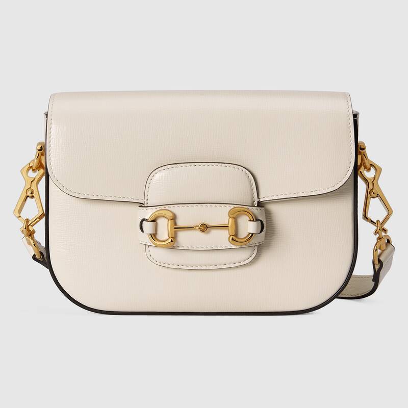 Gucci Horsebit 1955 Mini Bag White Leather