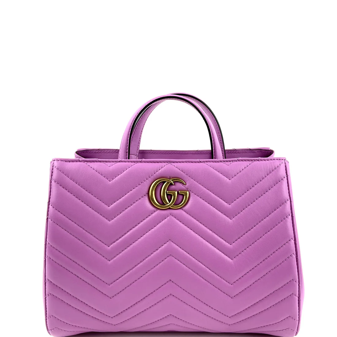 Gucci Small GG Marmont Top Handle Purple Bag