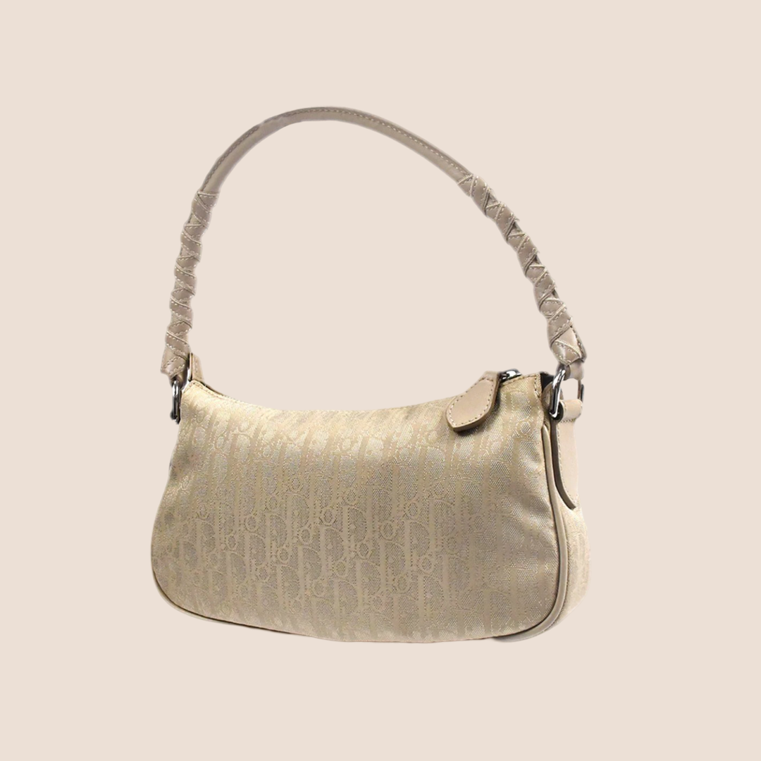 CHRISTIAN DIOR 2006 BEIGE LOVELY DIORISSIMO CHARM SHOULDER BAG