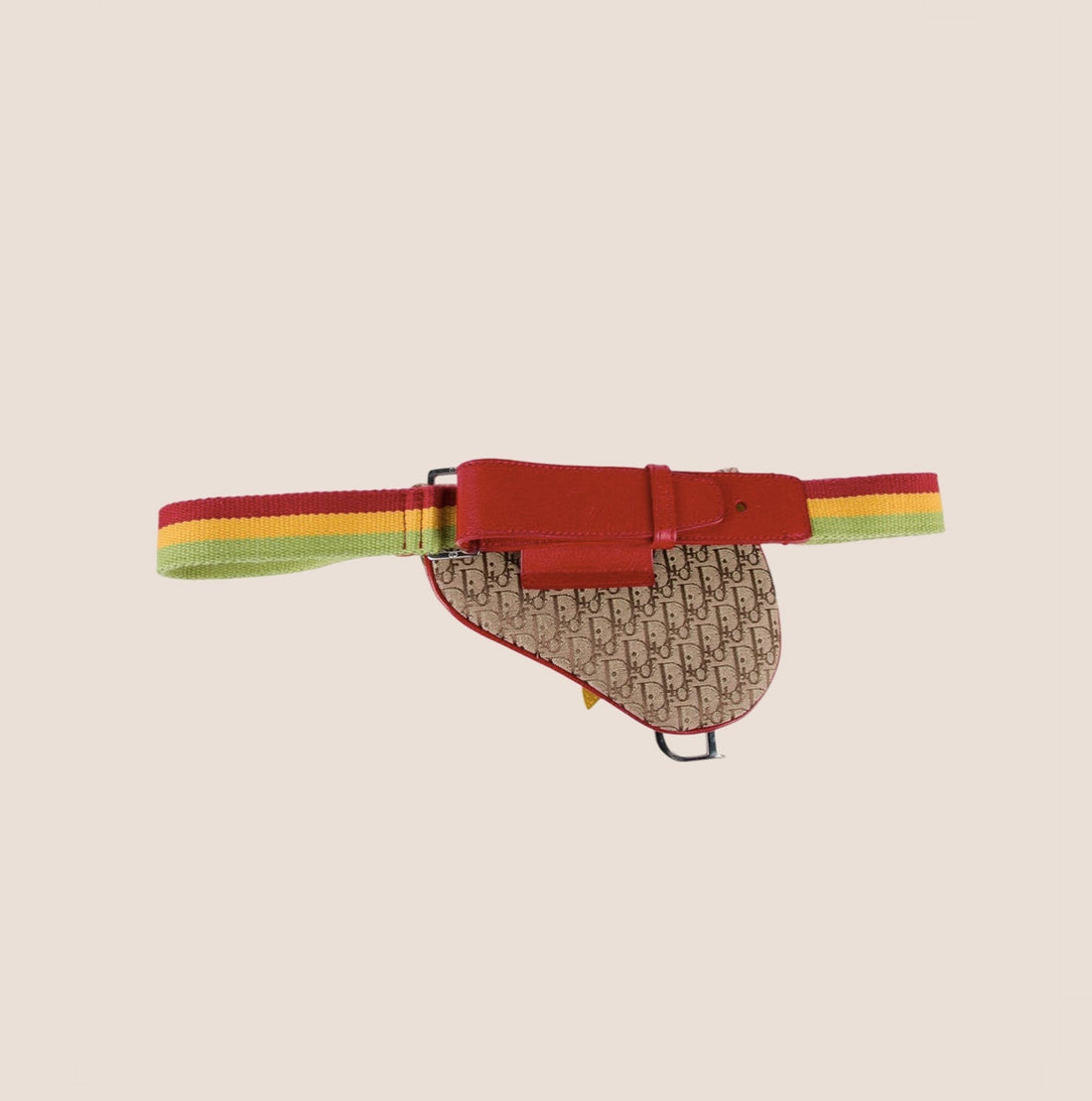 CHRISTIAN DIOR 2004 RASTA SADDLE BELT BAG