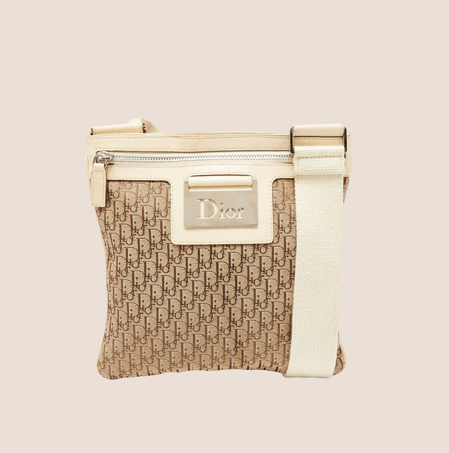 CHRISTIAN DIOR 2005 STREET CHIC BEIGE & BROWN CROSSBODY BAG