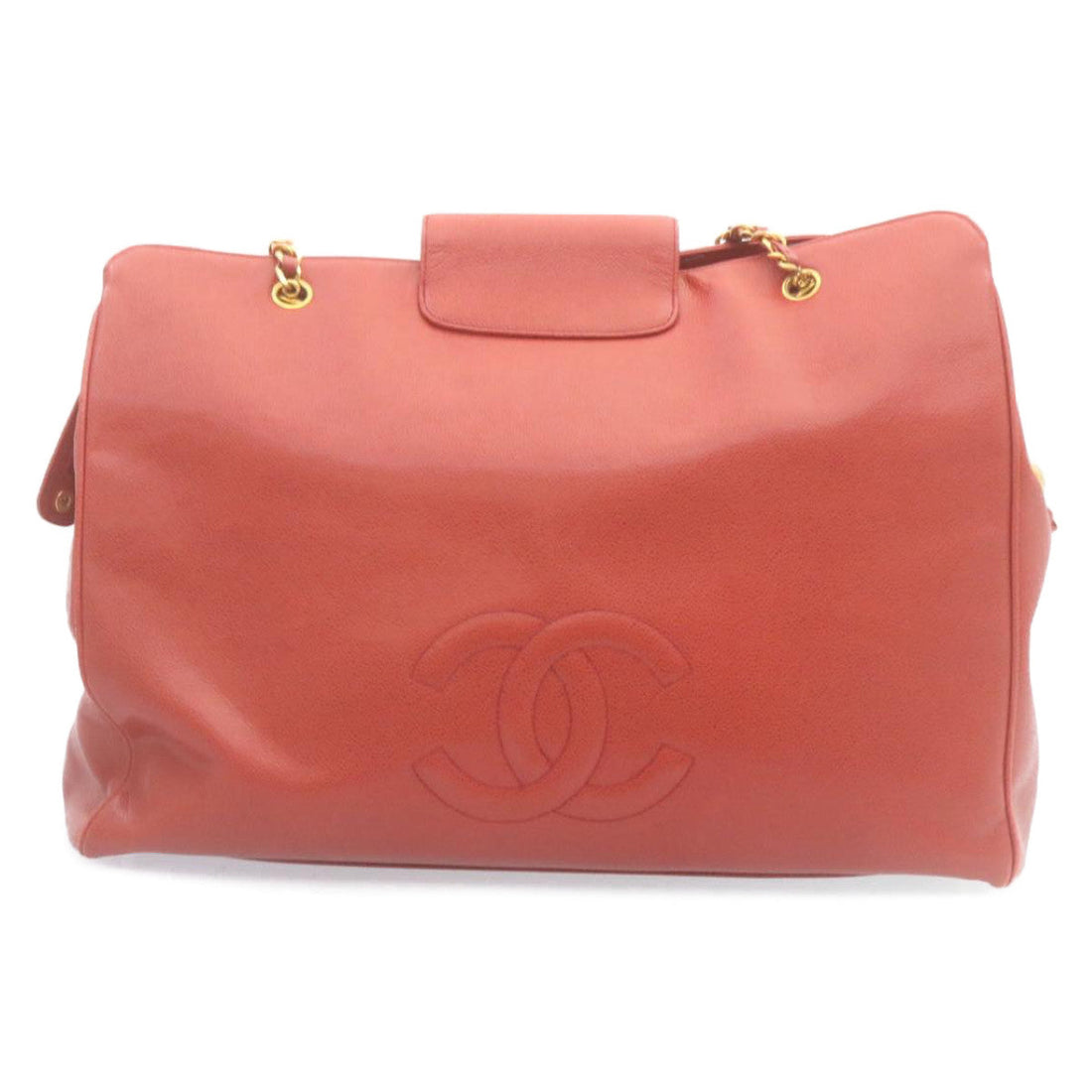 Top Quality Chanel COCO Mark Super model Chain Shoulder Bag Caviar Skin Red Auth am2162gA