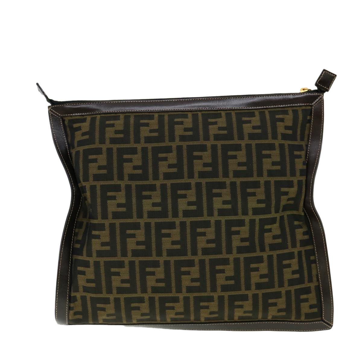 FENDI Zucca Canvas Clutch Bag Brown  am2779g
