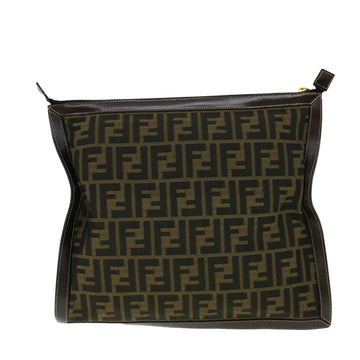 FENDI Zucca Canvas Clutch Bag Brown  am2779g
