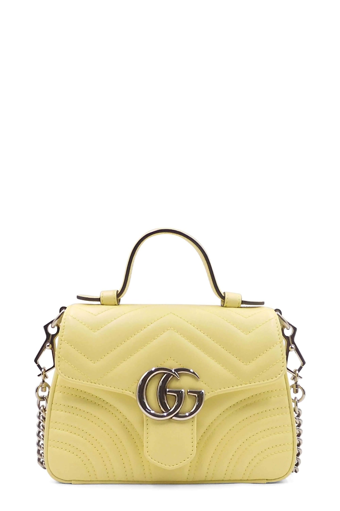 GG Marmont Mini Top Handle Pastel Yellow