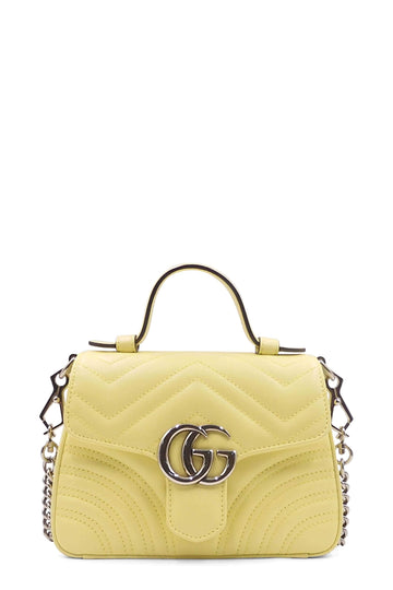 GG Marmont Mini Top Handle Pastel Yellow