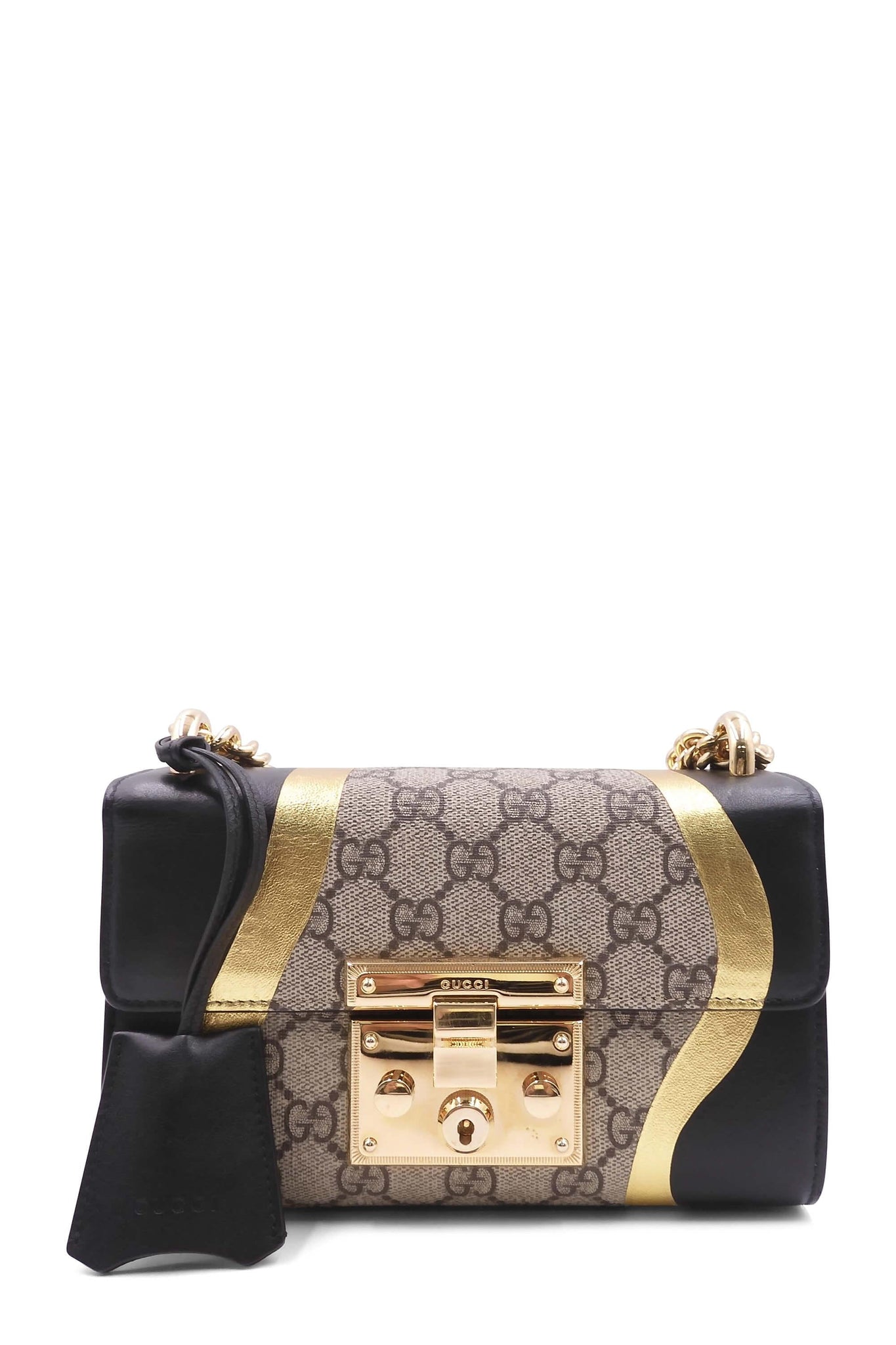 GG Supreme Small Padlock Bag Black Multicolor