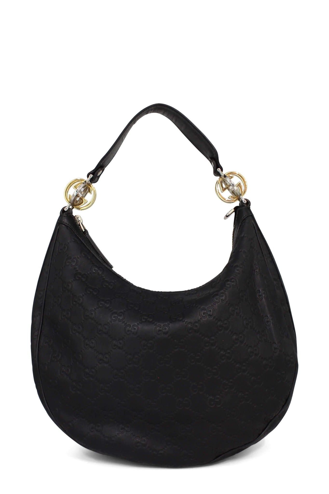Guccissima GG Twins Hobo Bag Black