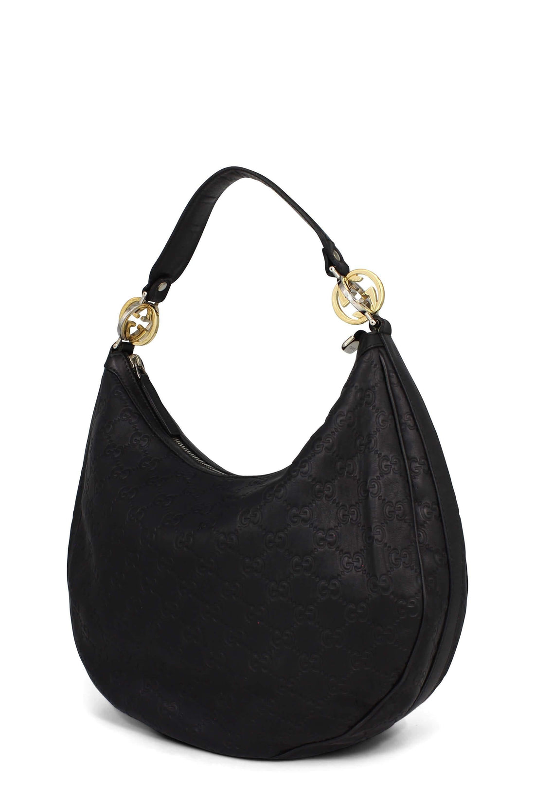 Guccissima GG Twins Hobo Bag Black