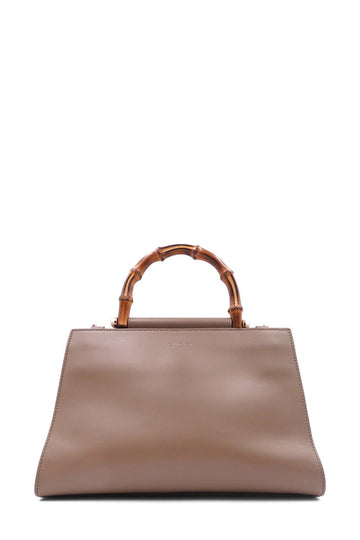 Medium Bamboo Nymphaea Top Handle Bag Brown
