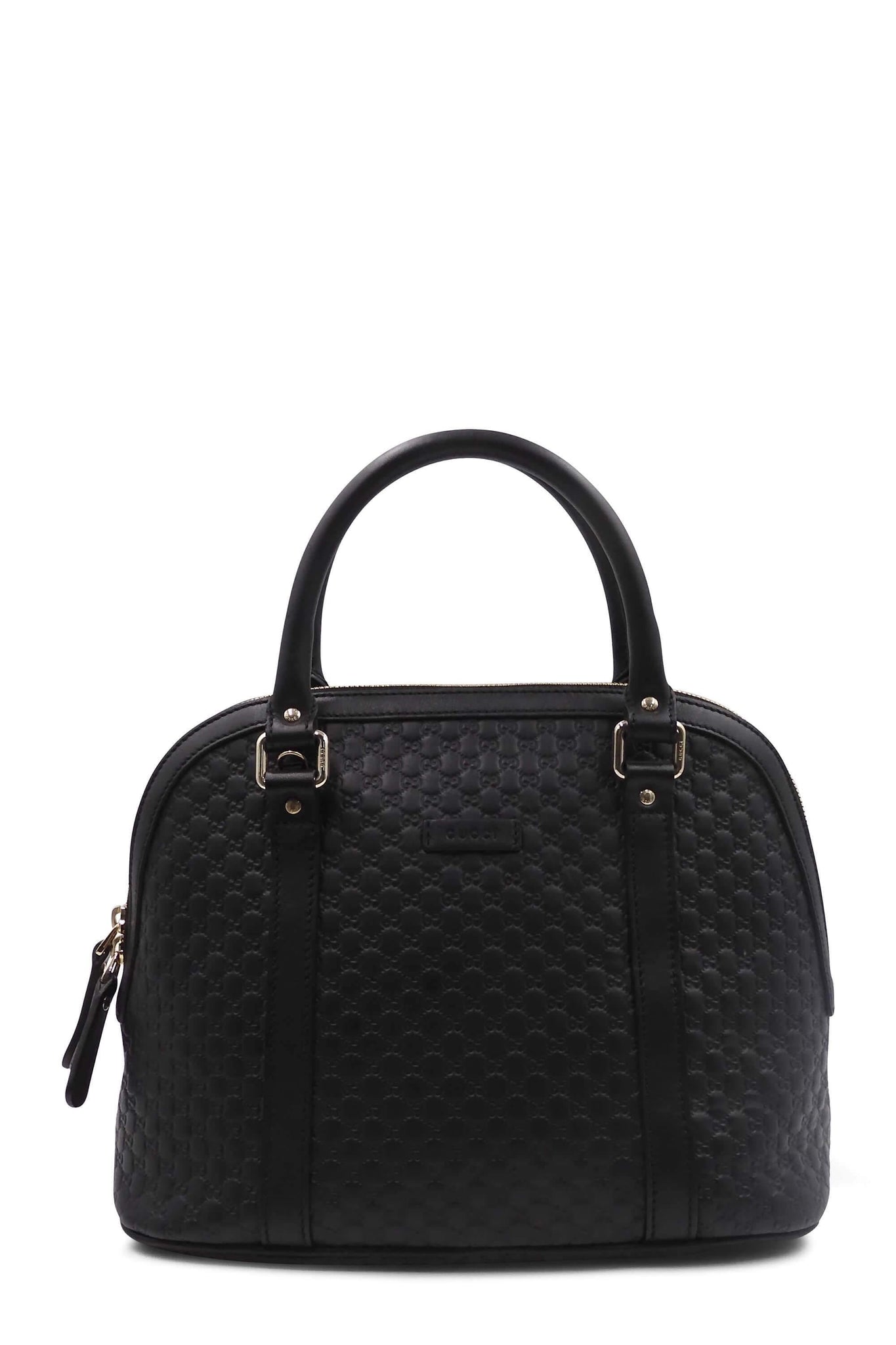 Medium Microguccissima Dome Satchel Black