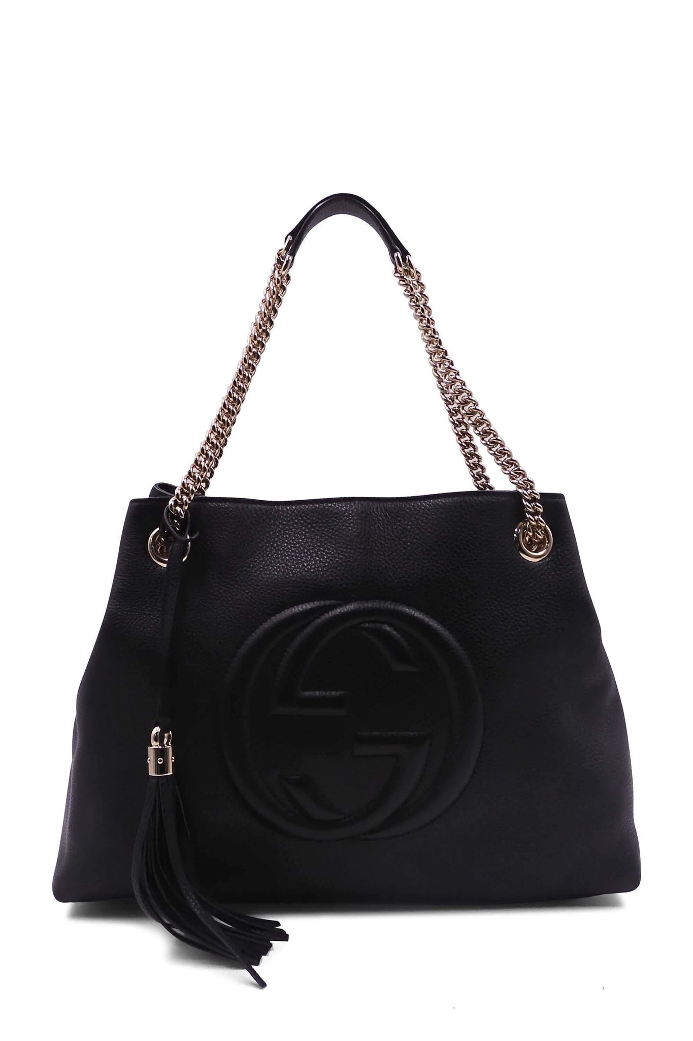 Medium Soho Chain Shoulder Bag Black