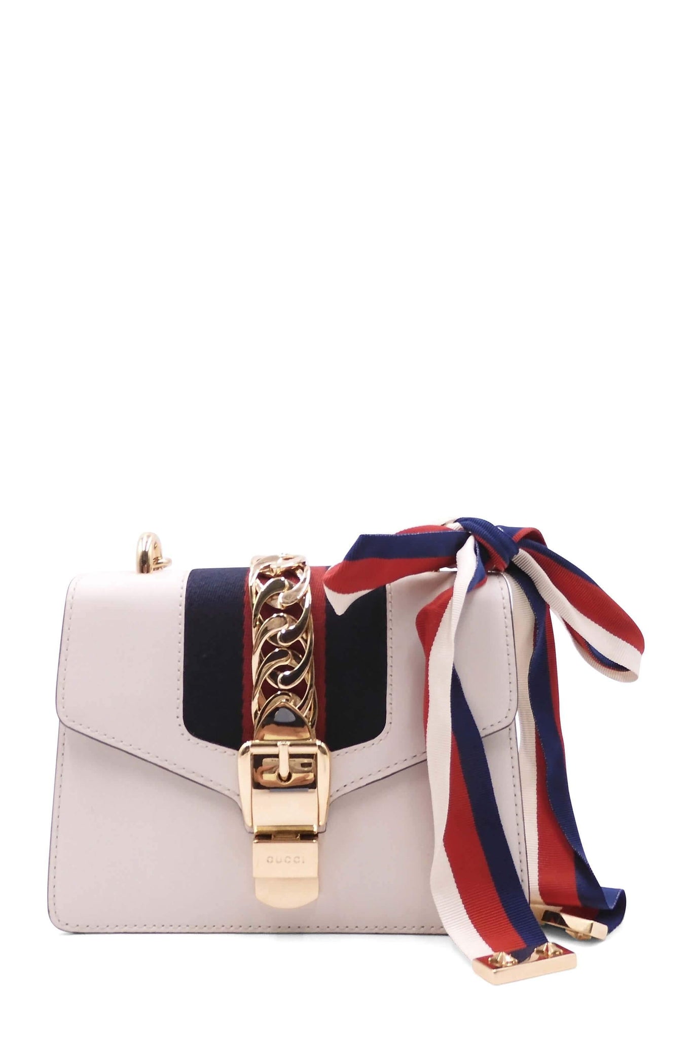 Mini Sylvie Chain Bag White