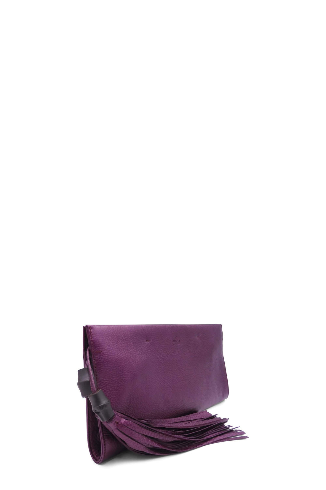 Nouveau Bamboo Tassel Clutch Purple