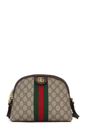 Ophidia GG Small Shoulder Bag Brown