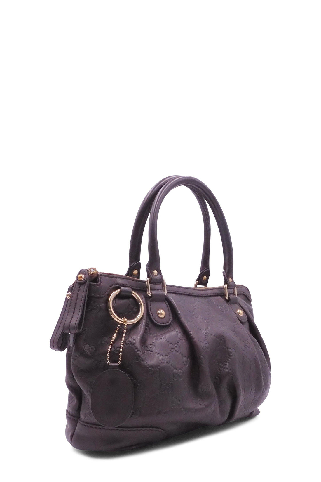 Signature Sukey Top Handle Bag Dark Brown