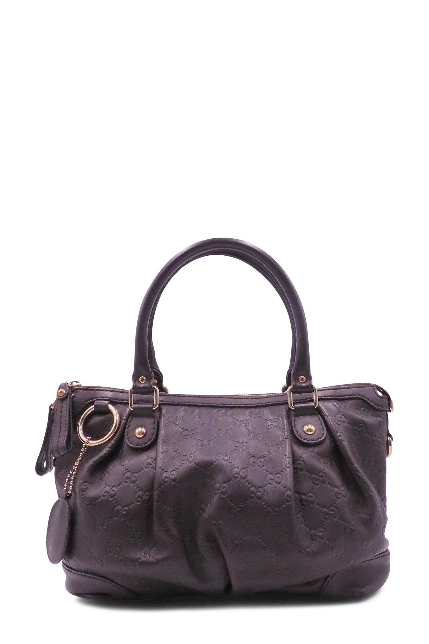 Signature Sukey Top Handle Bag Dark Brown
