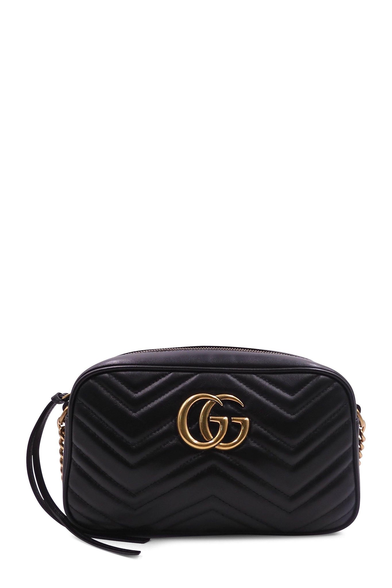 Small GG Marmont Matelasse Shoulder Bag Black