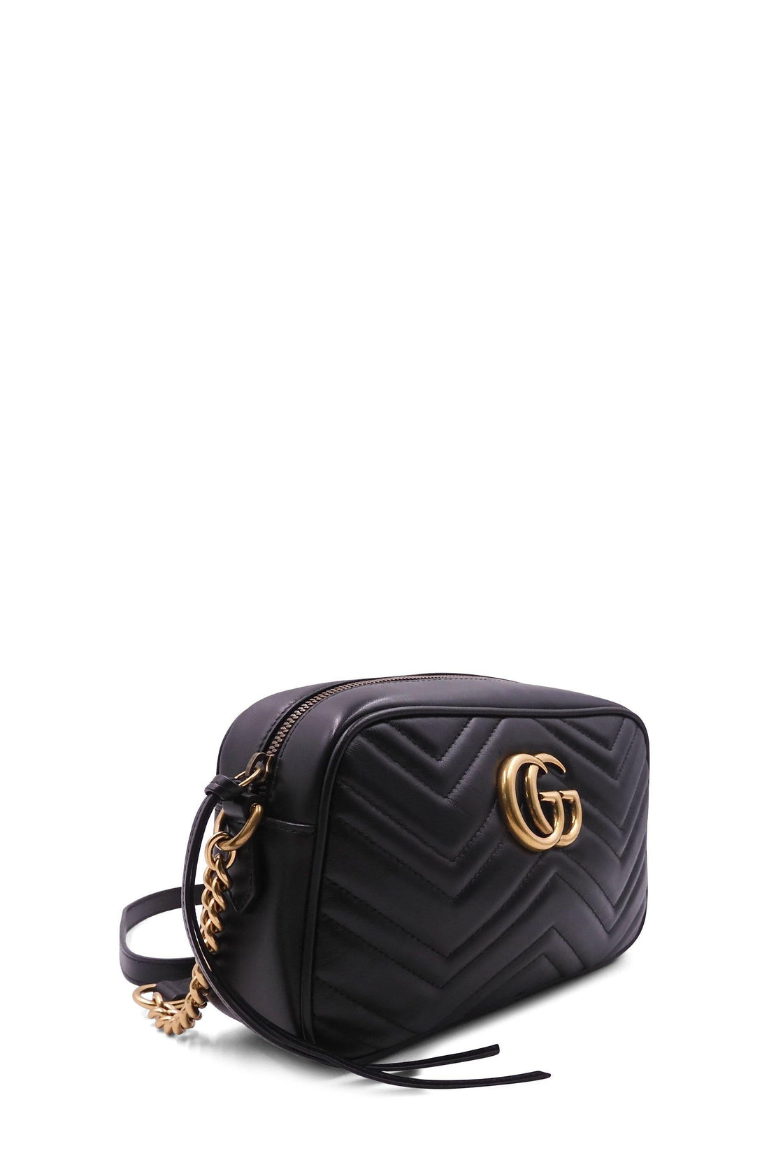 Small GG Marmont Matelasse Shoulder Bag Black