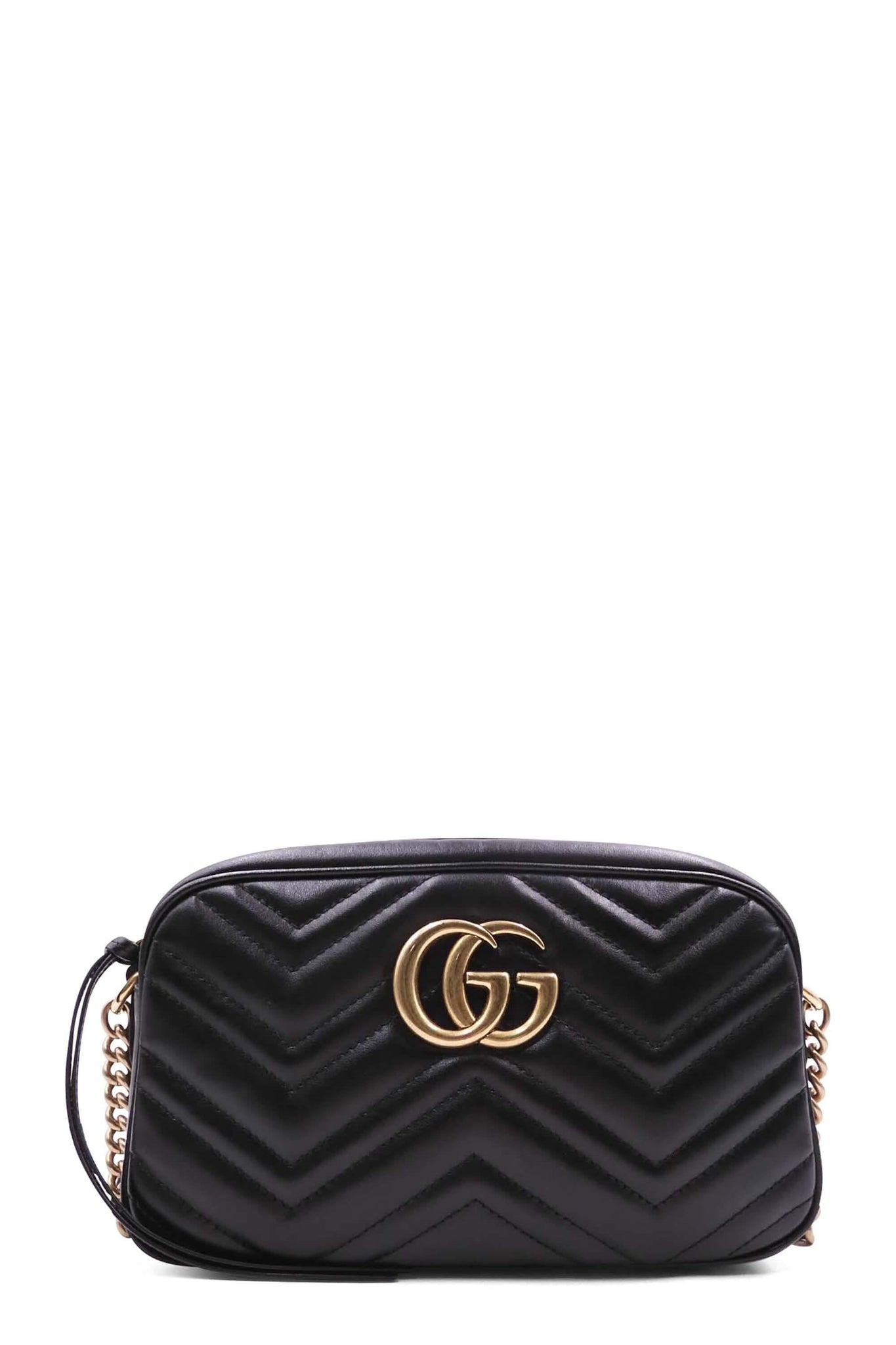Small GG Marmont Matelasse Shoulder Bag Black