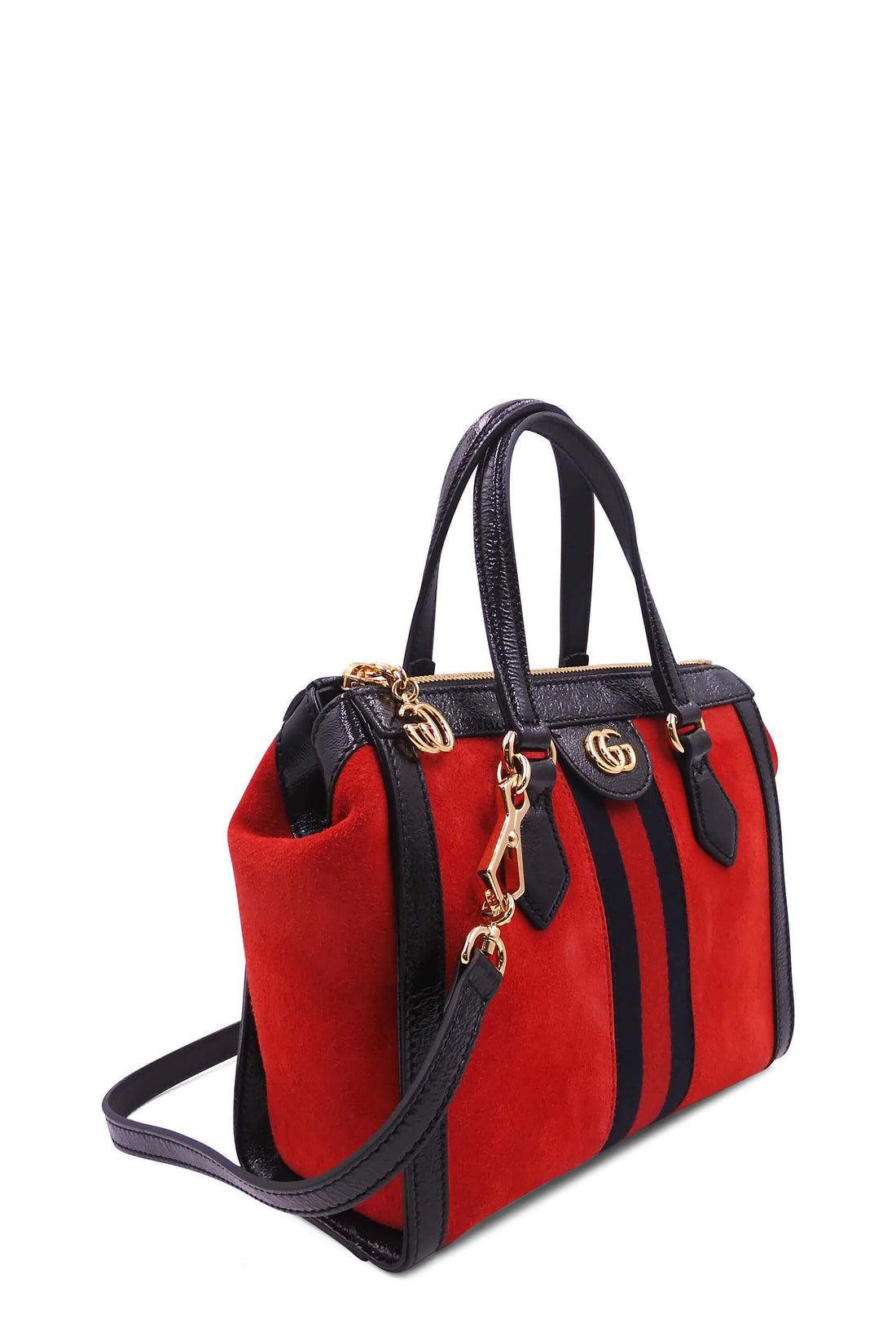 Small Ophidia GG Tote Red Black