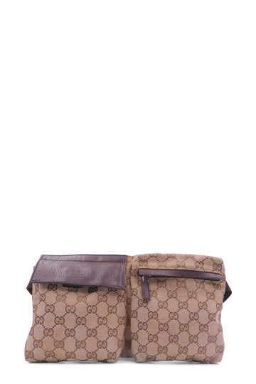 Vintage GG Supreme Belt Bag Brown