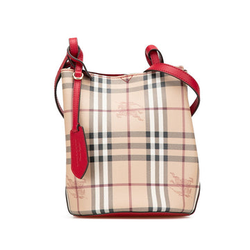 Burberry Nova Check Shadow Horse PVC Leather Shoulder Bag