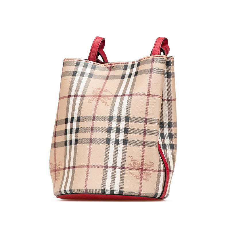 Burberry Nova Check Shadow Horse PVC Leather Shoulder Bag