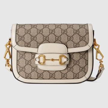 Gucci Horsebit 1955 Mini Bag White Leather