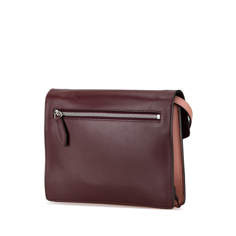 Burberry Macken Nova Check Leather Shoulder Bag