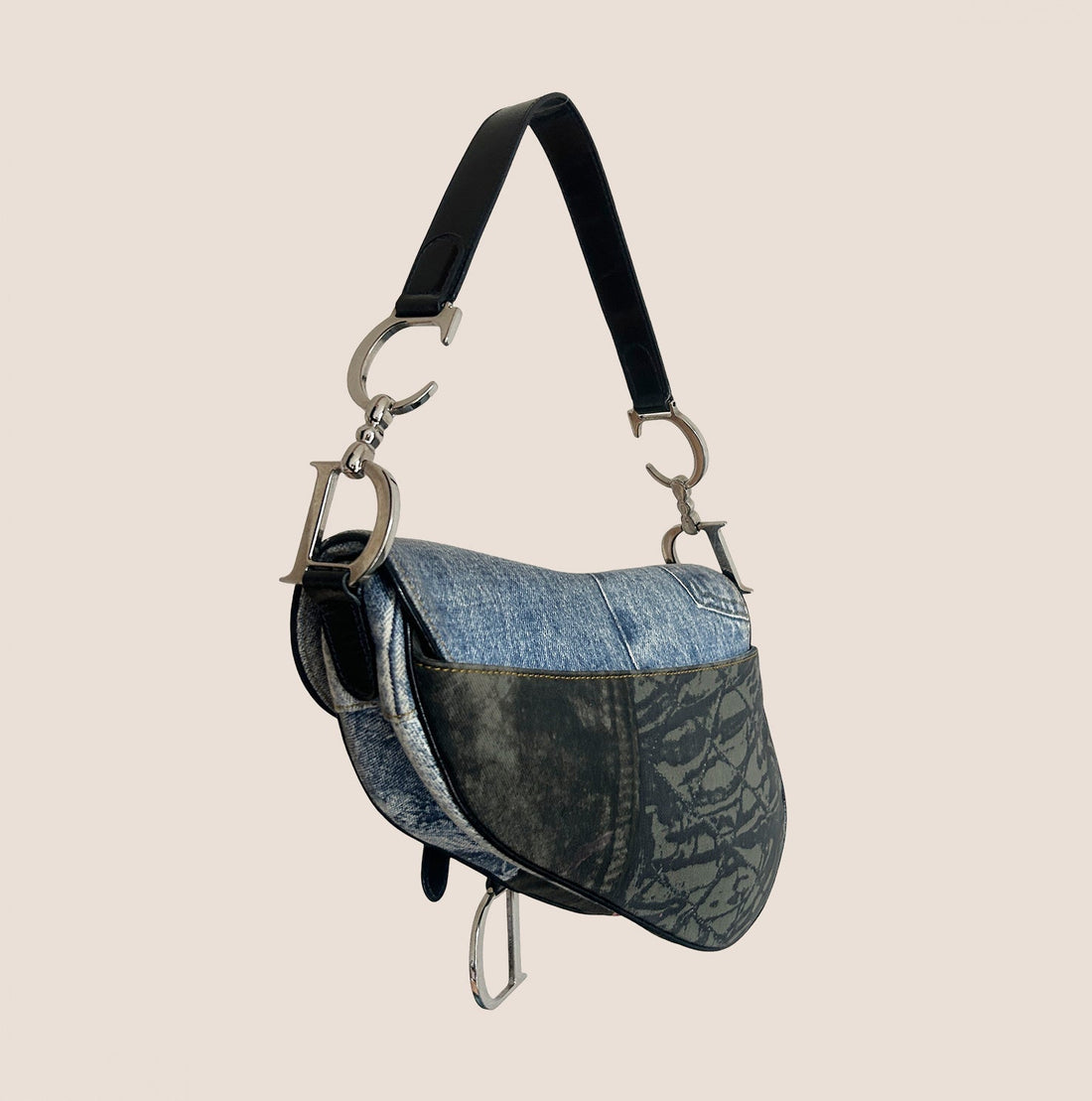 CHRISTIAN DIOR 2001 DENIM "MISS DIORELLA" SADDLE BAG