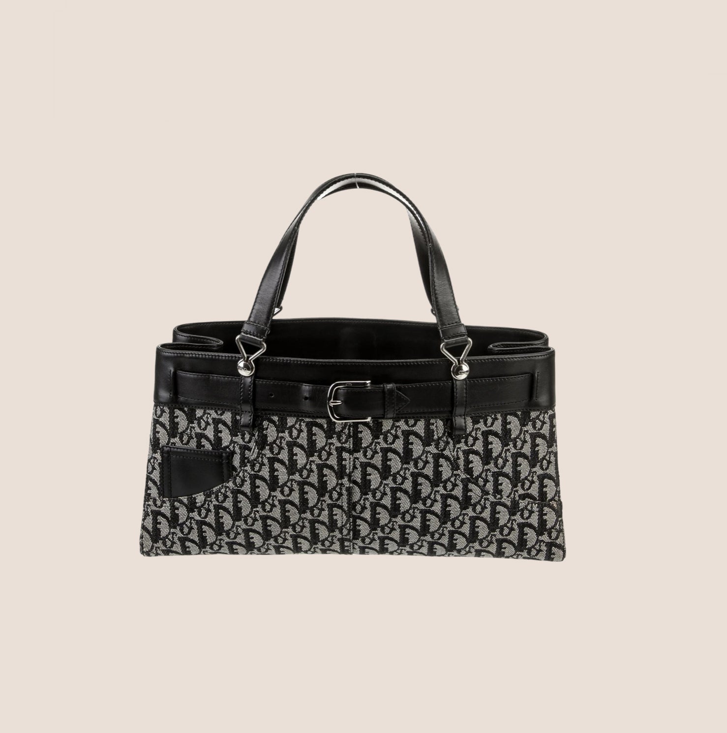 CHRISTIAN DIOR NAVY TROTTER BELTED JEANS EVERYDAY BAG