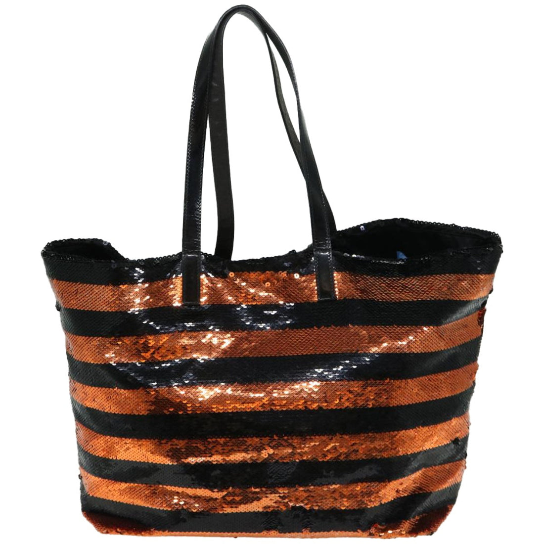 PRADA Sequin Tote Bag Nylon Orange  hk1096