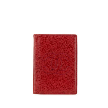 Chanel Caviar Skin Card Case Red