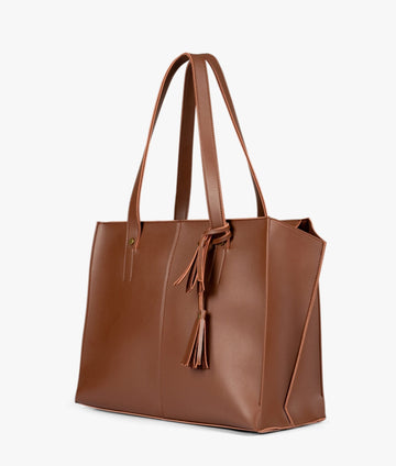 Horse brown over the shoulder Tote Bags