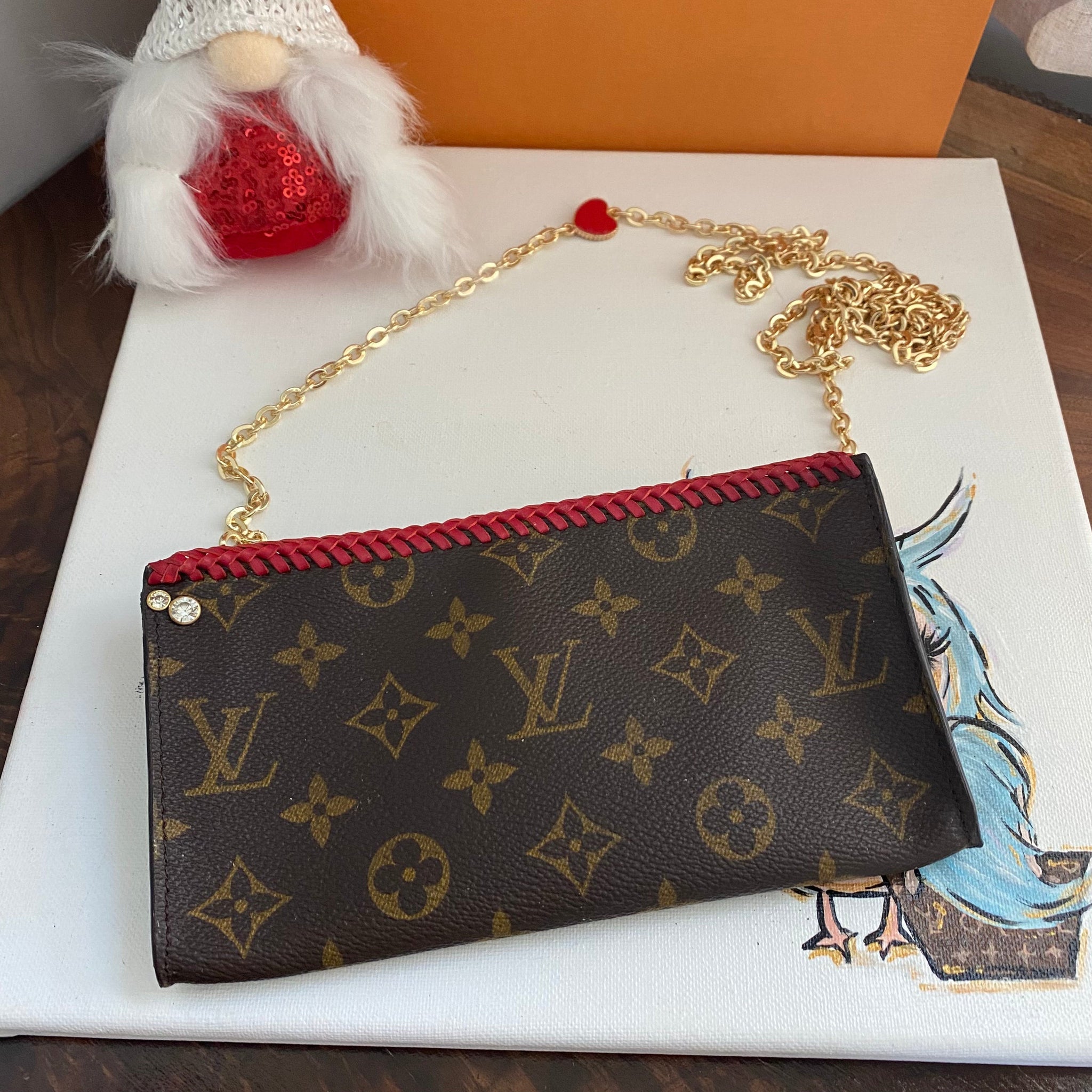 The Junco Crossbody -Prestige Totes Bags Monogram in Red