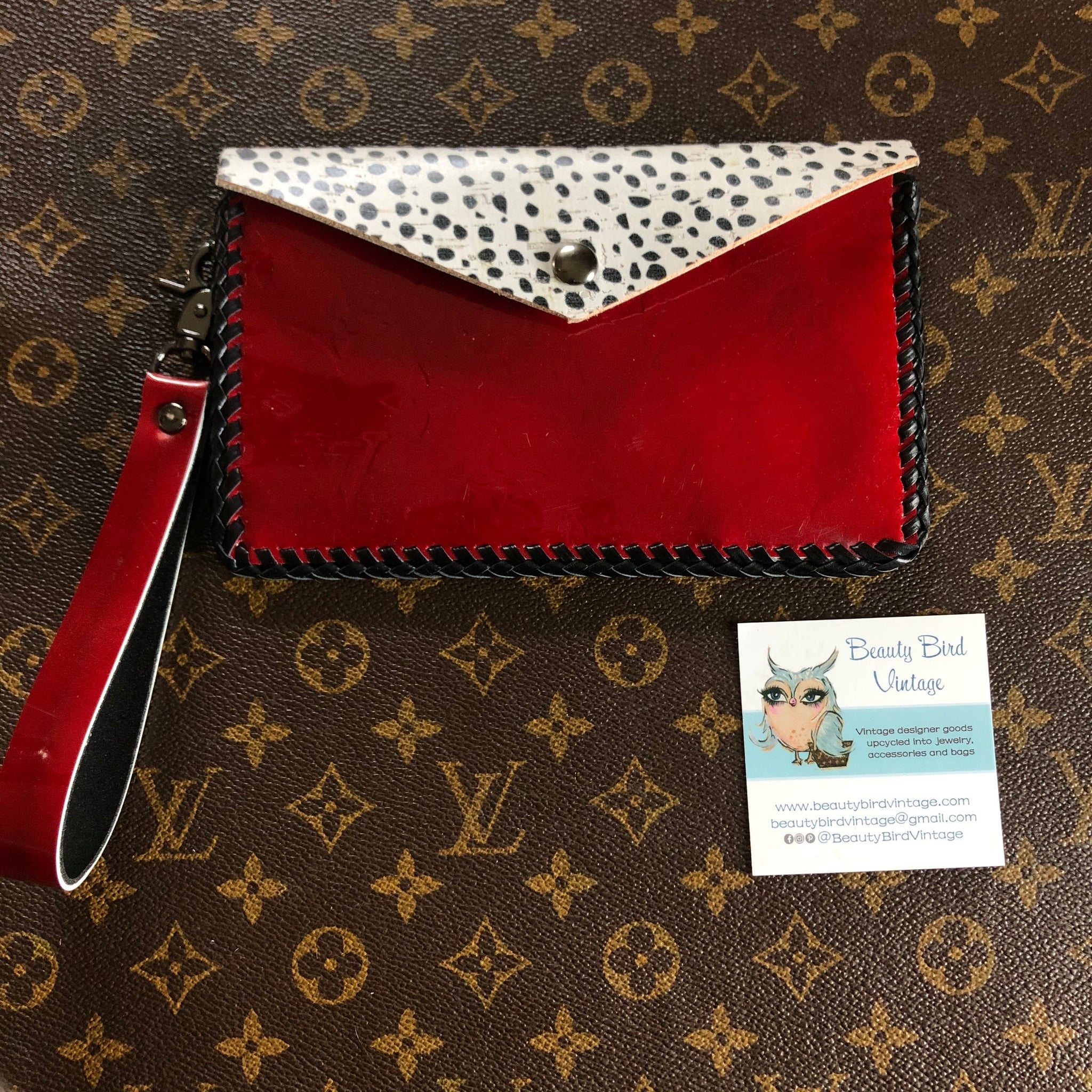 The Wren - Red Vernis/CheetahPrestige Totes Bags Wristlet/Fanny Pack/Clutch