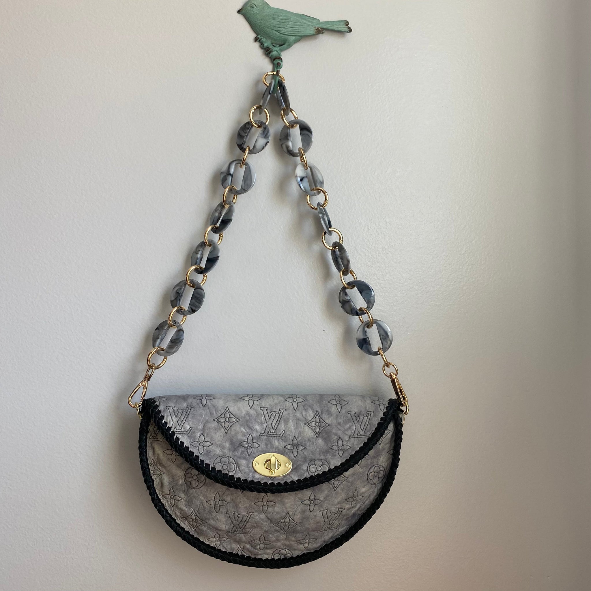 The Dove -Prestige Totes Bags Embroidered Monogram Lambskin Crossbody/Shoulder Bag