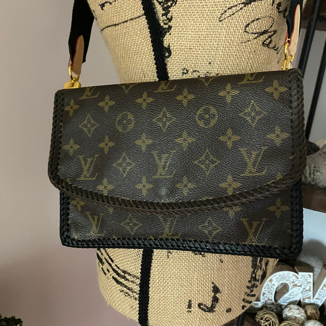 The Robin - Black/Brown Monogram Crossbody/Clutch