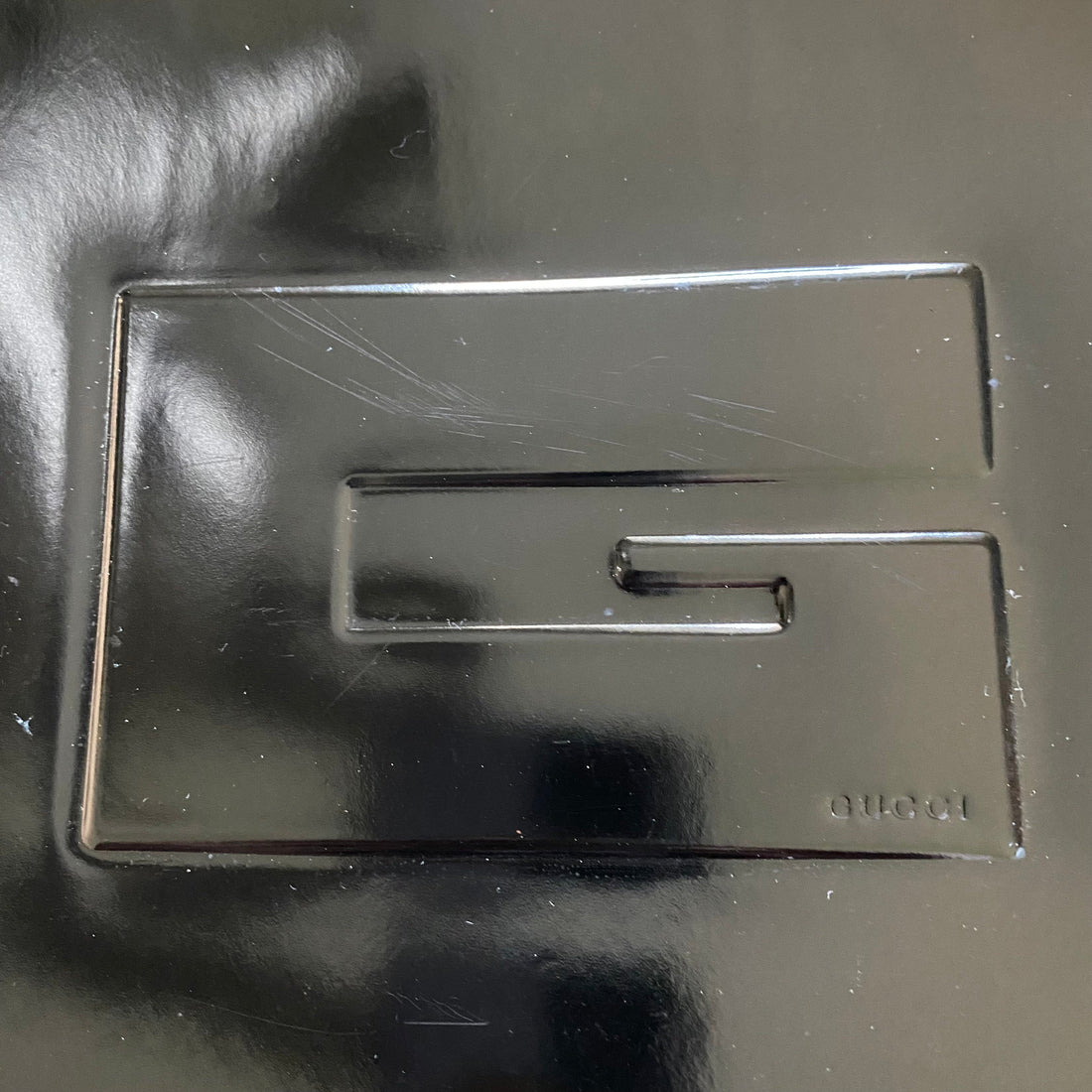 The Raven -Prestige Totes Bags Black Patent Gucci with Rose Gold Shoulder Bag