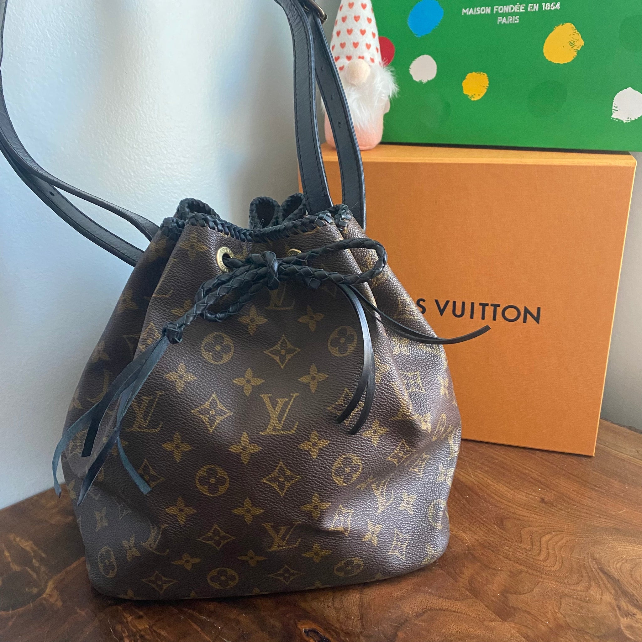 The Owl -Prestige Totes Bags Monogram Shoulder Bag in Black