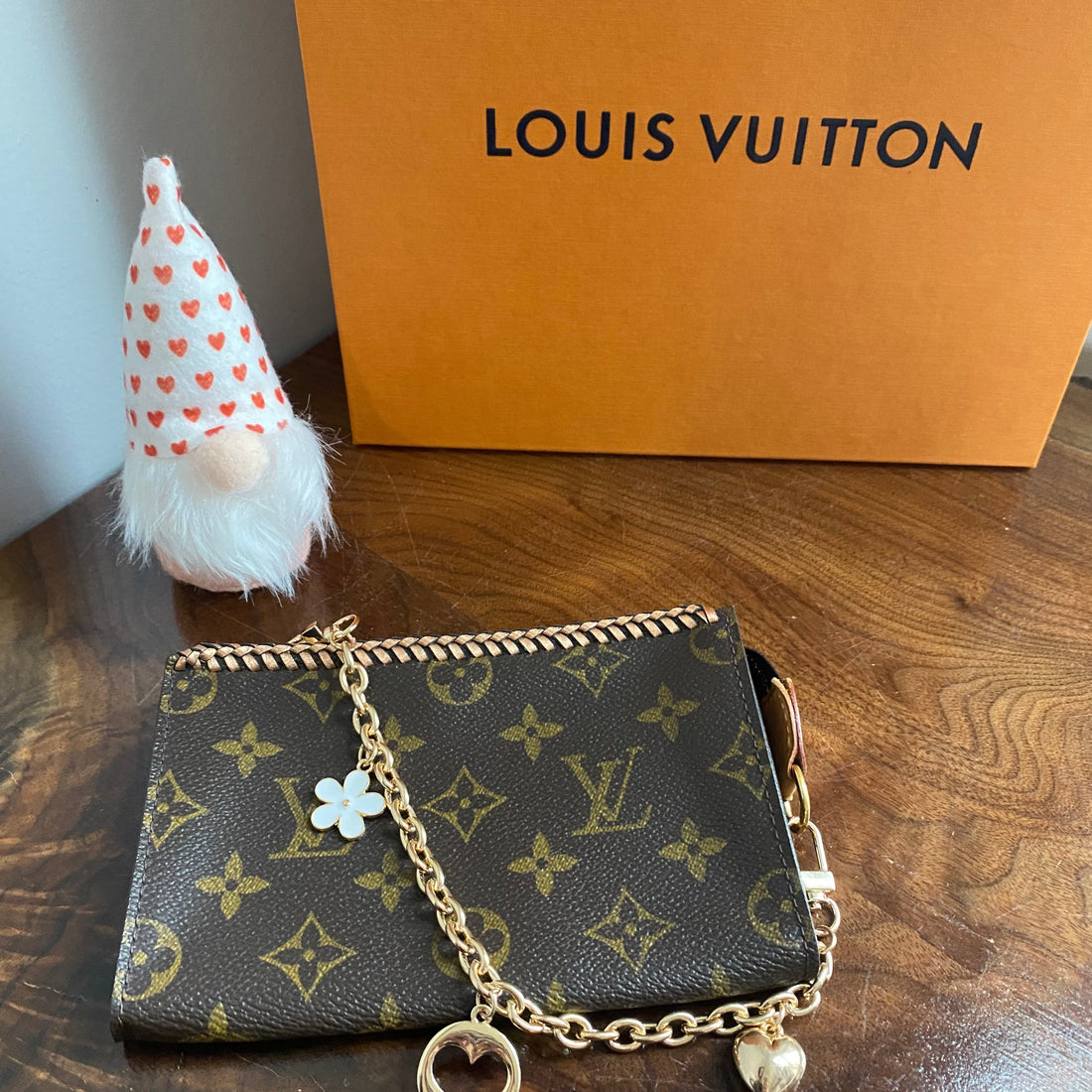 The Junco -Prestige Totes Bags Monogram Wristlet in Rose Gold