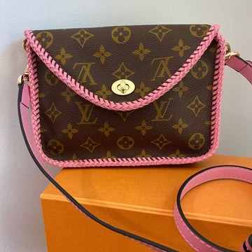 The Falcon with Sides - Monogram Crossbody in Pink