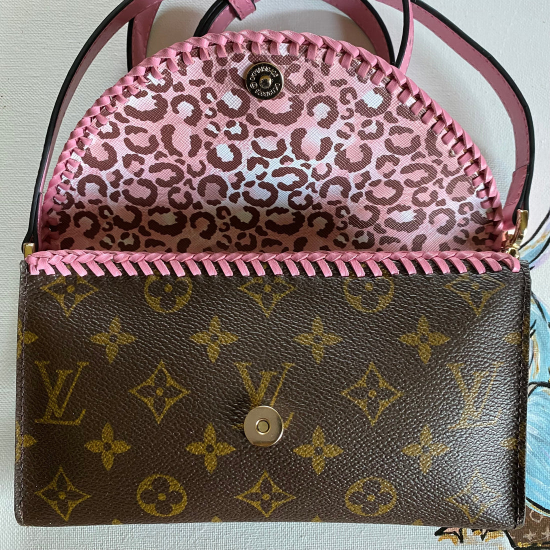 The Junco -Prestige Totes Bags Monogram in Pink Crossbody Bag