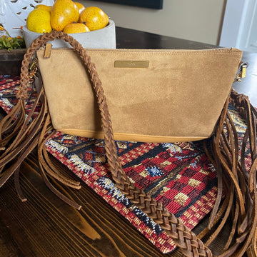 The Junco -Prestige Totes Bags Suede GG in Tan Crossbody