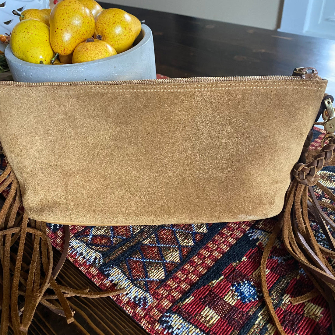 The Junco -Prestige Totes Bags Suede GG in Tan Crossbody